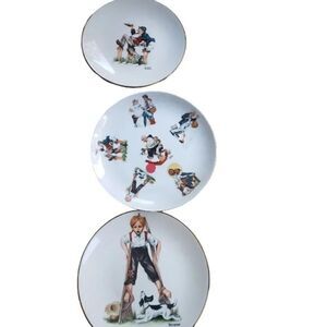 Norman Rockwell Plates (3)
